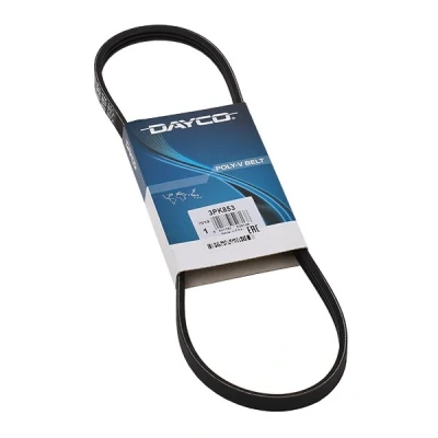 Image of 46129991, 46136505 V ribbed belt DAYCO 3PK853 853,0mm 3 TOYOTA: Yaris I Hatchback, SMART: City Coupe, Fortwo Roadster Convertible