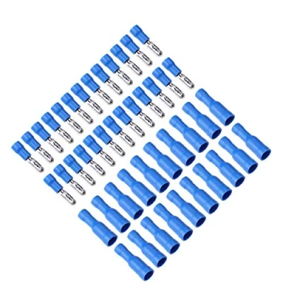 Image of WINOMO 100pcs Blue Male And Female Insulated Wire Bullet Electrical Crimp Connector Terminal