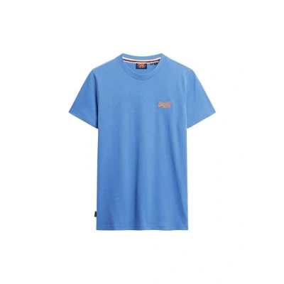 Image of Superdry Men&#039;s Essential Logo Emb Tee c2 Non Patterned t Shirt (m), Monaco Blue, M