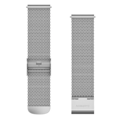 Image of Garmin Quick Release Bands (20 mm) Silver Milanese Band with Hardware