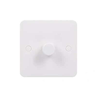 Image of Schneider Electric Lisse White Moulded Single 2 Way Dimmer Light Switch, 400W/400VA, GGBL6012CS,