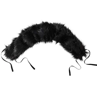 Image of Clair de Lune Universal Pram Faux Fur Hood Trim, Black