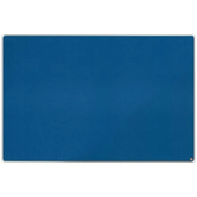 Image of Nobo Felt Notice Board, 1800 x 1200 mm, Aluminium Trim, Corner Wall Mounting, Premium Plus, Blue, 1915192