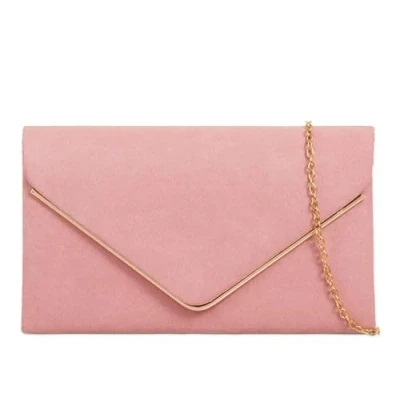 Image of A2ZUKFASHION Womens Suede Clutch Bag Wedding Ladies Purse Party Prom Evening Shoulder Handbag