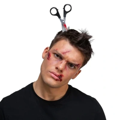 Image of Wicked Costumes Adult Scissors In The Head Fancy Dress Prop Accessory