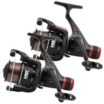 Image of DNA Leisure 2 x NGT Carp Coarse CKR50 Reels with 1 Ball Bearing 1BB Rear Drag Anti Twist Big Line Roller