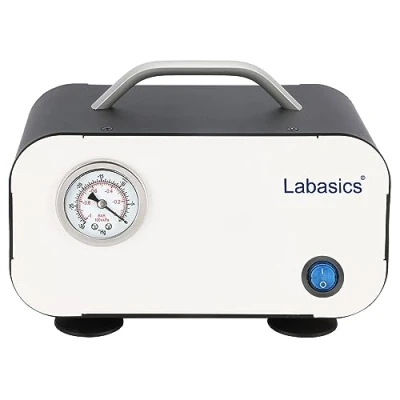 Image of Labasics Diaphragm Vacuum Pump, Oil Free Pump Portable Pressure with 10 L/min Flow Rate for Lab Filtration Distillation Laboratory Work, 110 220V