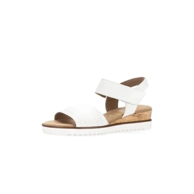 Image of Gabor Women&#039;s Wedge Sandals, Moderate Extra Width (G), White 02, 7 UK