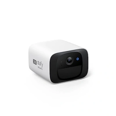 Image of eufy Security SoloCam C210 with Solar Panel, Wireless Outdoor WiFi Surveillance Camera, 2K Resolution, 2.4GHz Wi Fi, No Monthly Fee, White., T8B00