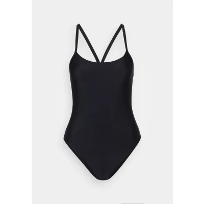 Image of Speedo Women&#039;s Solid Scoop Mesh 1 Piece Swimsuit One Swim Training Soft Feel Stylish Design, Anthracite, L
