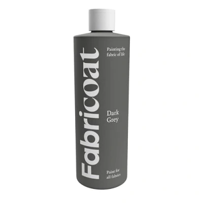 Image of Fabricoat Fabric Paint Restore or Change The Colour of Any Directly onto Transform Anything Sofas, Lampshades, Car Interiors (500ml, Dark Grey)