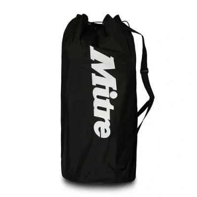 Image of Mitre Football Bag Heavy Duty Adjustable Straps, Black, 12 Balls