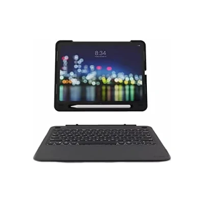 Image of ZAGG Rugged Book Detachable Case and Magnetic Hinged Keyboard for iPad 11&quot; (1 2 Gen), Multi Device Bluetooth Pairing, Backlit Keyboard, Durable