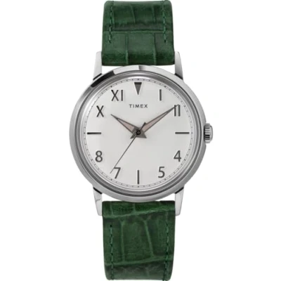 Image of Timex Unisex&#039;s Analogue Mechanical Hand Wind Watch with Leather Strap TW2U96700