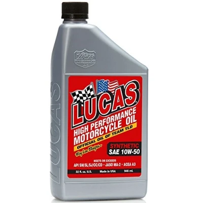 Image of Lucas Oil 40716 SAE 10W 50 Synthetic Motorcycle 1L