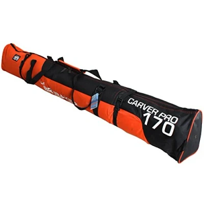 Image of BRUBAKER &#039;Carver Pro 2.0&#039; Padded Ski Bag Orange Black White 170 cm / 66 7/8&quot;