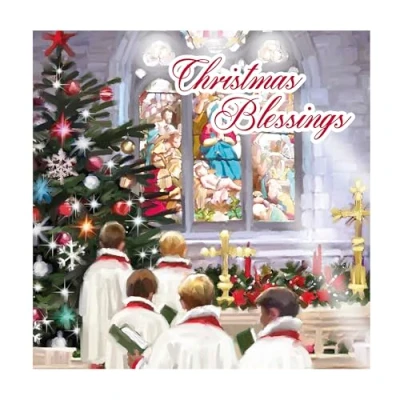 Image of Eurowrap Pack of 12 Assorted Christmas Cards Xmas Religious Church Choir Theme, 2 Designs Blessings and Wishes Eco Friendly Packaging 100% Recyclable