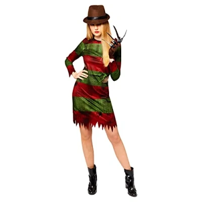 Image of (ETX20) (Hat) (9912548) Adult Ladies Freddy Krueger Costume (UK 14 16)
