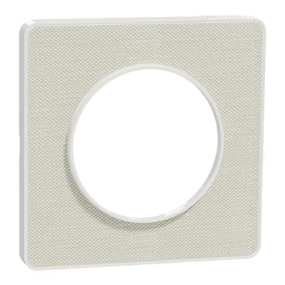 Image of Schneider Electric Odace Touch S520802KW Kvadrat 1 Hole Finish Plate Chalk/White