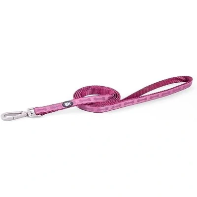 Image of Petface Tonal Bones Print Dog Lead, Medium, Country Berry