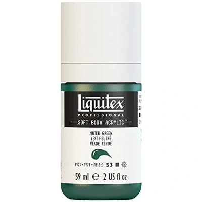 Image of Liquitex Acrylic Paint, Muted Green, 59 ml (Pack of 1)