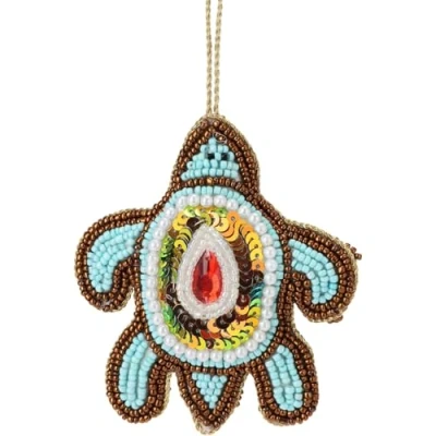 Image of Carousel Home Turtle Christmas Tree Beaded Animal Bauble Fabric Hanging Ornament Decoration For 10cm
