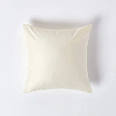Image of HOMESCAPES 1000 Thread Count Egyptian Cotton Cream 40 x cm Pillowcase Euro Size Luxury Pillow Case