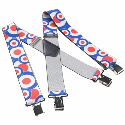 Image of BIKE IT Heavy Duty Motorcycle Rider Braces Elasticated Motorbike Trouser (Roundel)
