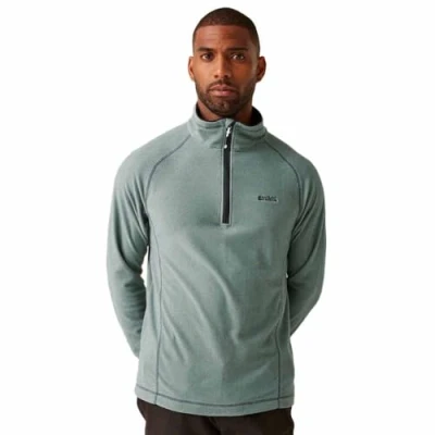 Image of Regatta Men&#039;s Montes Lightweight Half Zip Fleece Glacier Stormy Weather, Size: XXL