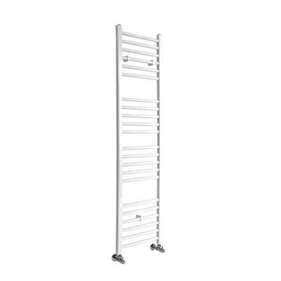 Image of Milano Ive White Straight Bar Heated Towel Rail 1600mm x 400mm