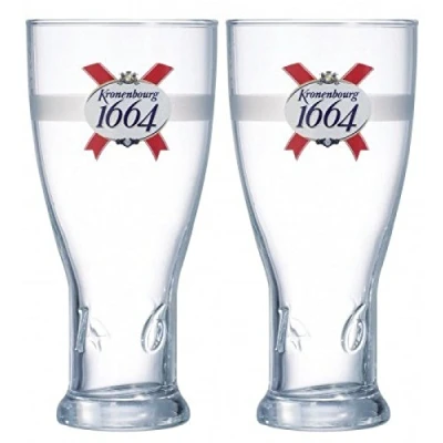Image of Kronenbourg 1664 Pint Glasses CE 568ml/20oz (Set of 2)