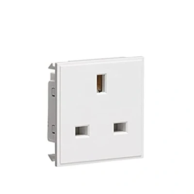 Image of KnightsBridge 13A 1G unswitched socket module 50 x 50mm white