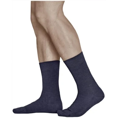 Image of vitsocks Men&#039;s 80% MERINO Wool Fine Warm Socks (3 PAIRS) Soft Breathable Comfortable, navy blue, 9.5 11.5