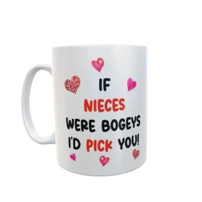 Image of Niece Mug Gift If * were Bogeys I&#039;d Pick You Nice Funny Novelty Cheeky Cup