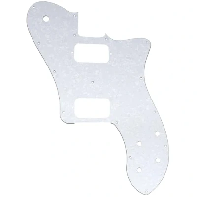 Image of Musiclily Pro 15 Holes Uncovered HH Guitar Pickguard for Mexico Fender 72 Tele Deluxe Style Electric Guitar, 4Ply White Pearl