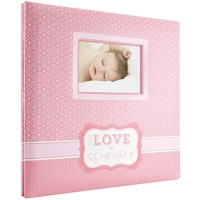 Image of MCS Expandable 10 Page Baby Scrapbook Album with Photo Opening Cover and 12 x Inch Pages, 13.5 12.5 Inch, Love at First Sight