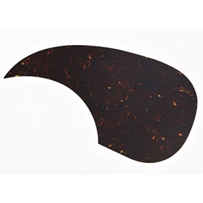 Image of Dopro Dark Brown Tortoise Teardrop Acoustic Guitar Pickguard Scratch Plate with 3M Self Adhesive