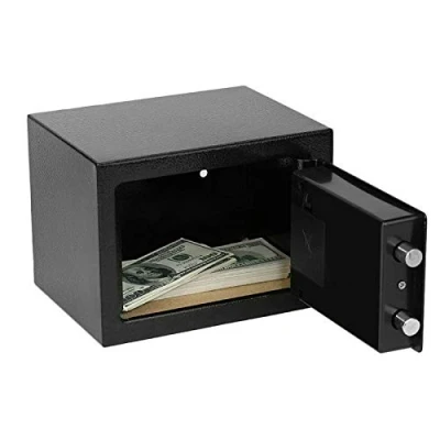 Image of Electronic Password Security Safe Money Cash Deposit Box Office Home Safety Mini 4.6L Secure Digital Steel High