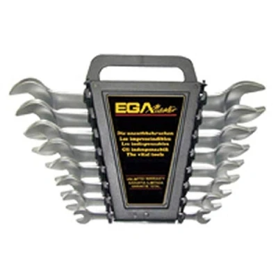 Image of 2x EGA Master Set of 6 Double Offset Ring Wrenches 7/16 17mm Aerospatial Chrome Plating