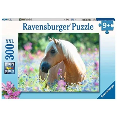 Image of Ravensburger 4005556132942 XXL 300 Piece Puzzle Horse in the Meadow Children&#039;s, Multicolored