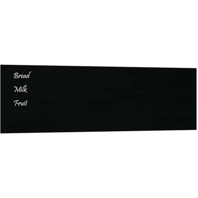 Image of vidaXL Wall mounted Magnetic Board Black 100x30 cm Tempered Glass