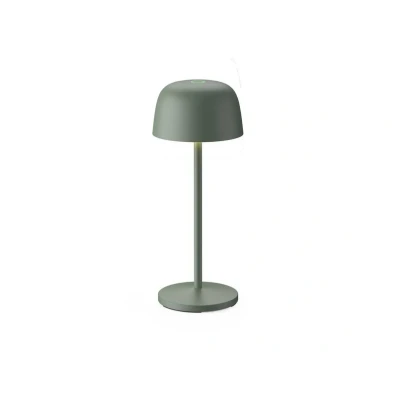 Image of Lindby LED rechargeable table lamp Arietty, green, aluminium, 27 cm, IP54