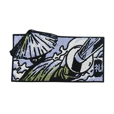 Image of Finally Home Iron On Patch Grey Samurai Patches, Ninja Patch, Japan Japanese Patches