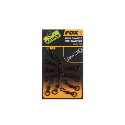 Image of Fox Edges Kwik Change Heli swivels Size 10 Fishing
