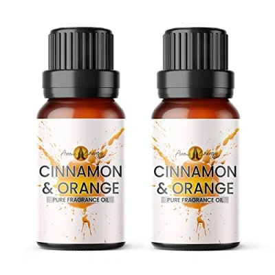 Image of Aroma Energy Cinnamon Orange Fragrance Oil 20ml (2 x 10ml) Highly Scented for Making Candle, Soap, Wax Melt, Diffuser etc
