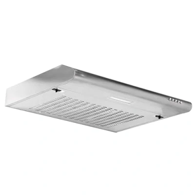 Image of Baridi 60cm Visor Cooker Hood Kitchen Extractor Fan for Undercabinets, Wall Mounting, Stainless Steel DH108