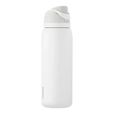 Image of Owala FreeSip Insulated Stainless Steel Water Bottle with Straw for Sports and Travel, BPA Free, 40 oz, Shy Marshmallow
