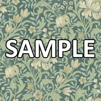 Image of World of Wallpaper Marian Soft Tone, Matte Finish Floral Themed Arts and Crafts Inspired Sample for Living Room, Bedroom, Hallways, Feature Walls Green 204104