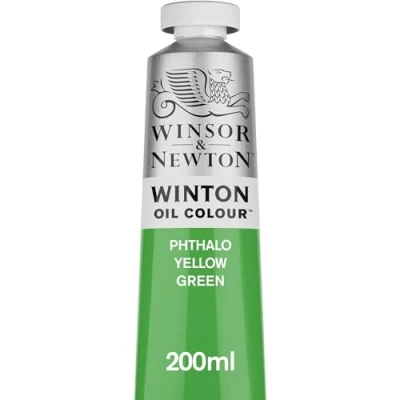 Image of Winsor &amp; Newton Oil Paint, Phthalo Yellow Green, 200 ml (Pack of 1)