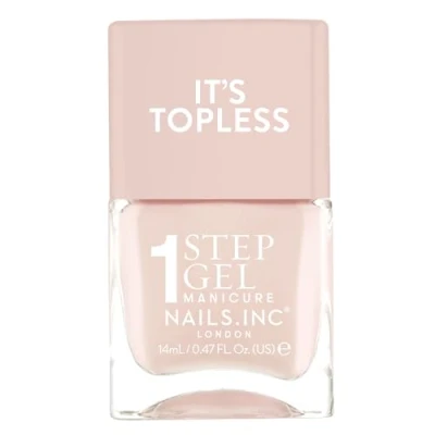 Image of Nails Inc It&#039;s Topless Gel Nail Polish, 4 in 1 Base Coat, Treatment, Color &amp; Top Long Lasting, Strong, Chip Free Nails, Glossy Salon Quality Manicure At Home, Vegan, Cruelty Free, Shade Renee